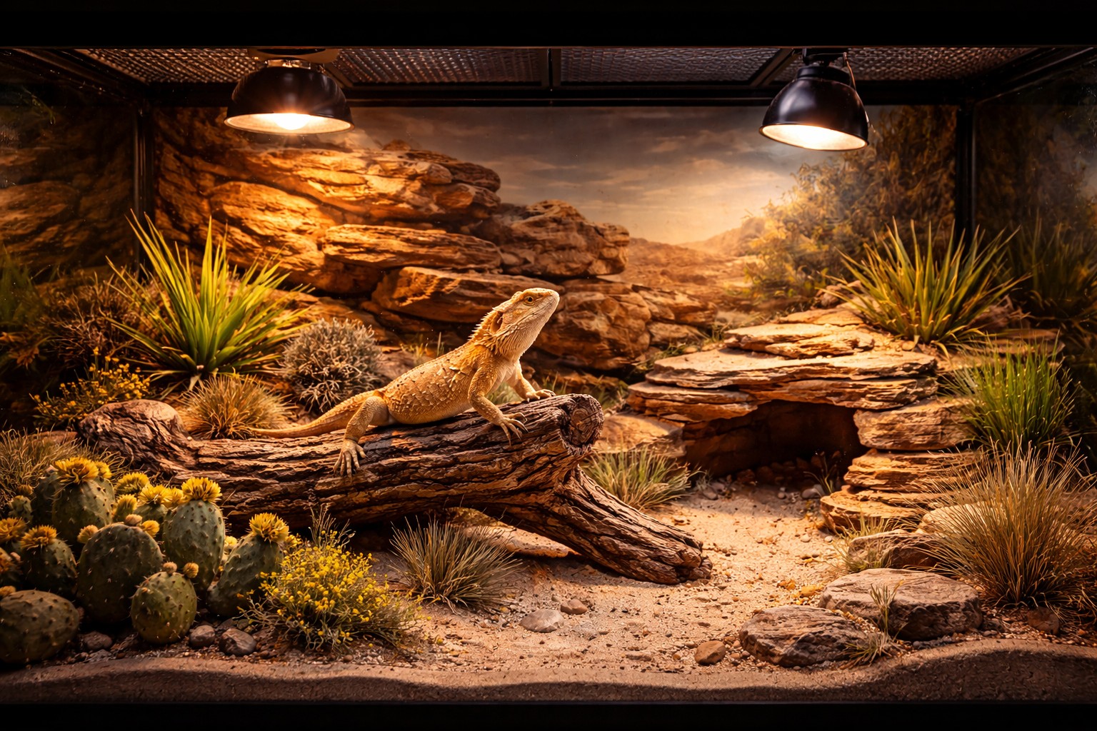 Jaszczurka w terrarium